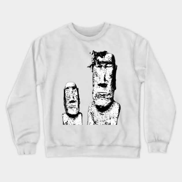 The Eds (two stone heads) Crewneck Sweatshirt by InspiraImage